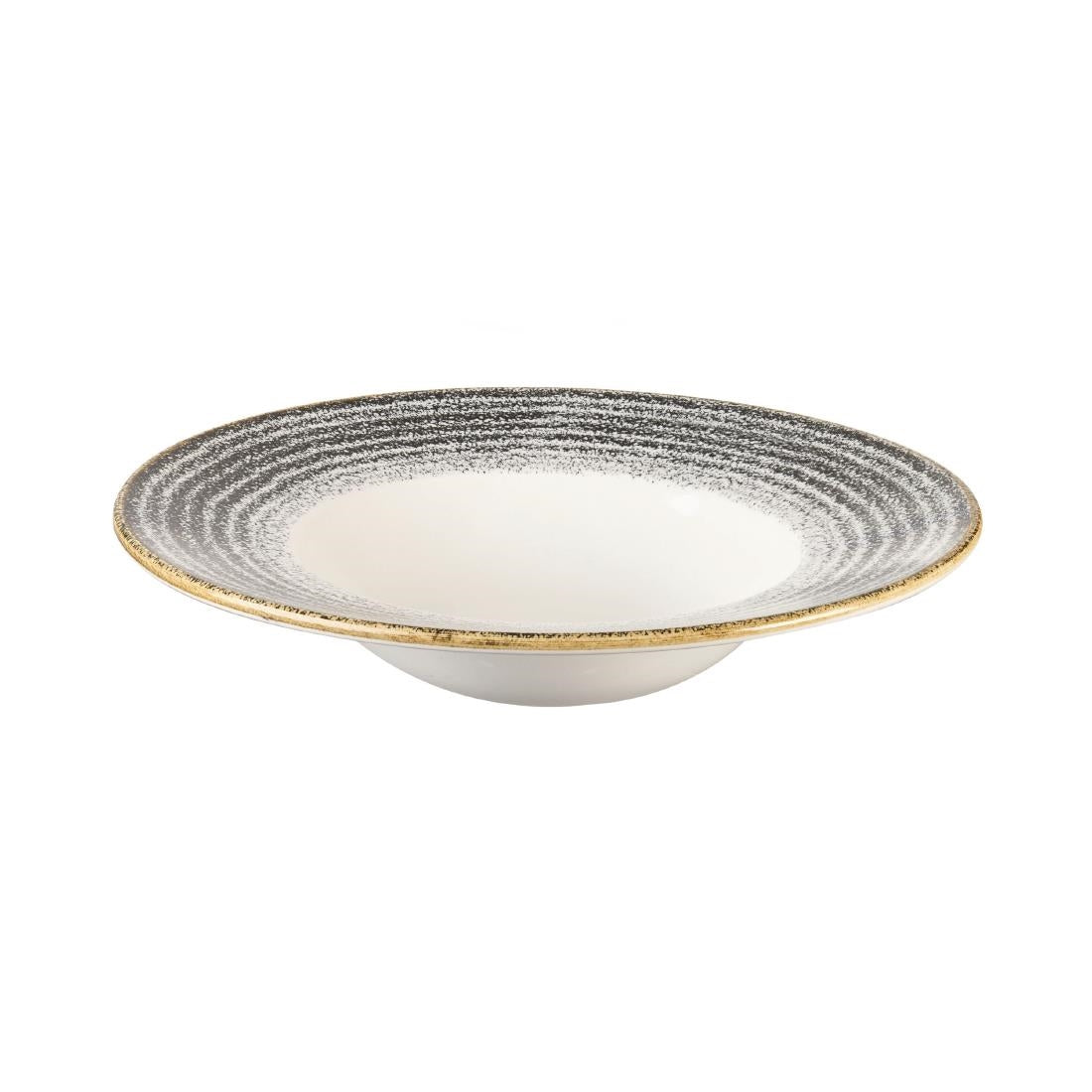 Churchill Studio Prints Homespun Charcoal Black Wide Rim Bowl 280mm - DM449 Bowls Churchill