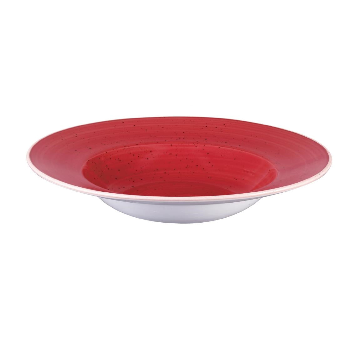 Churchill Stonecast Round Wide Rim Bowl Berry Red 280mm (Pack of 12) - DM466 Bowls Churchill