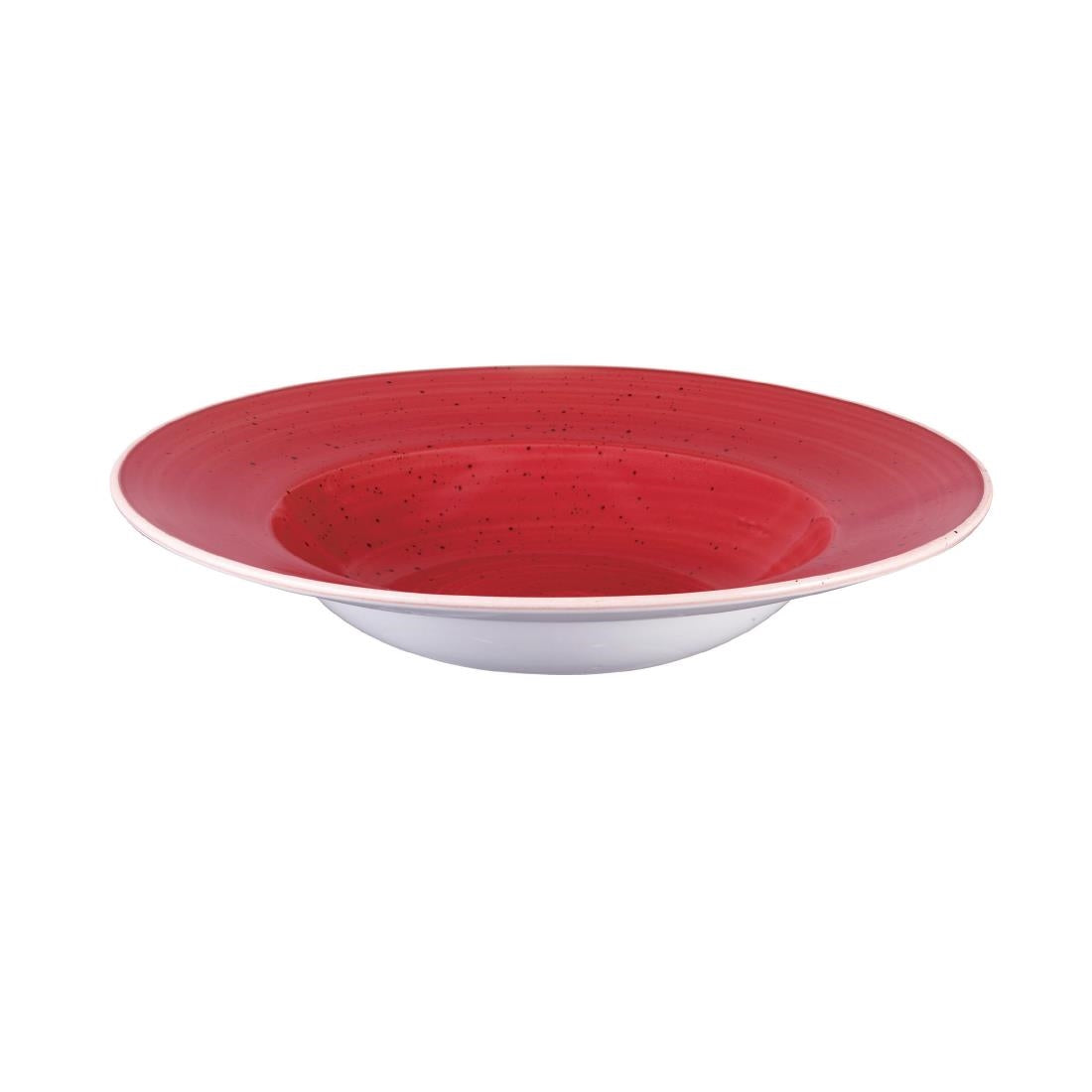 Churchill Stonecast Round Wide Rim Bowl Berry Red 240mm (Pack of 12) - DM467 Bowls Churchill