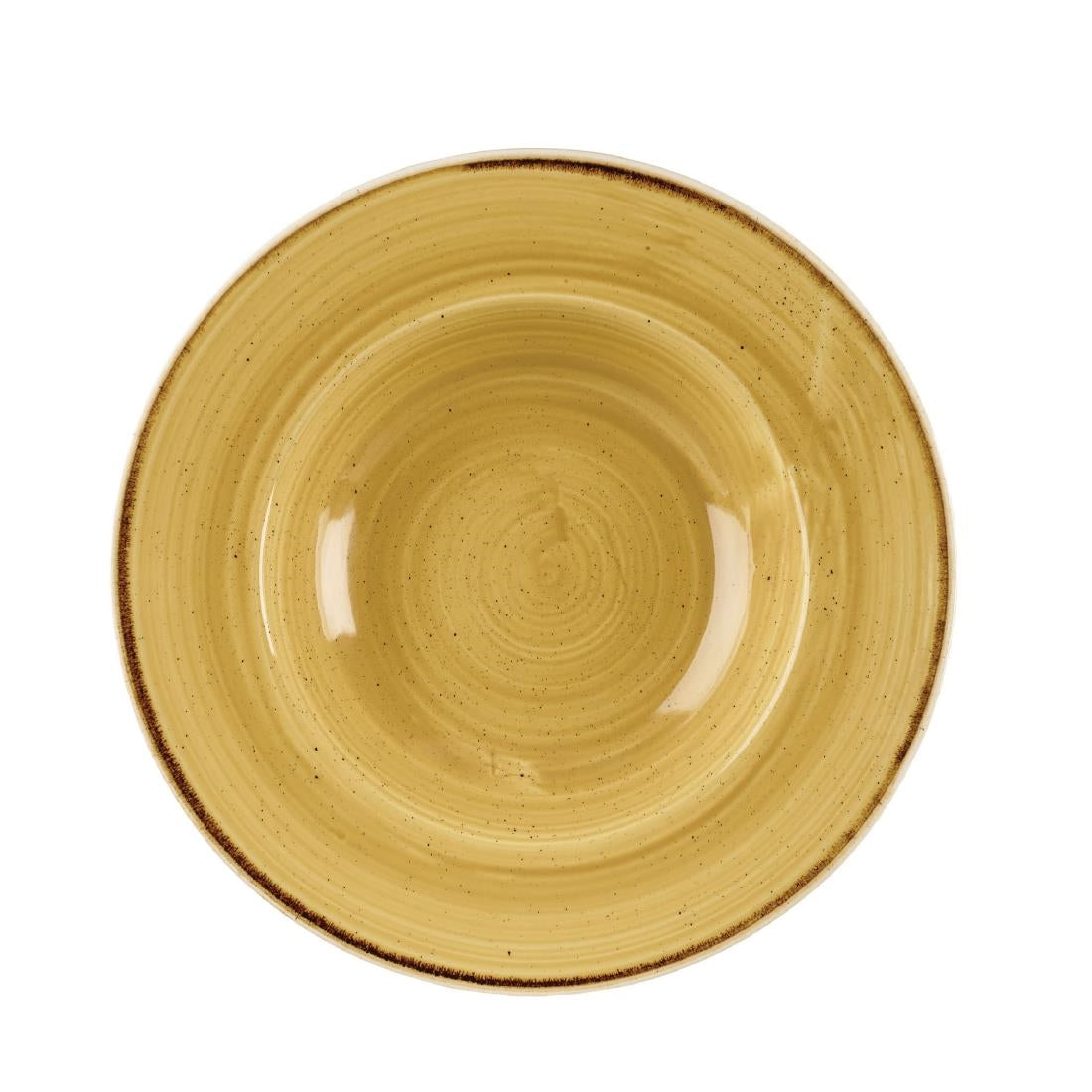 Churchill Stonecast Round Wide Rim Bowl Mustard Seed Yellow 240mm (Pack of 12) - DM469 Bowls Churchill