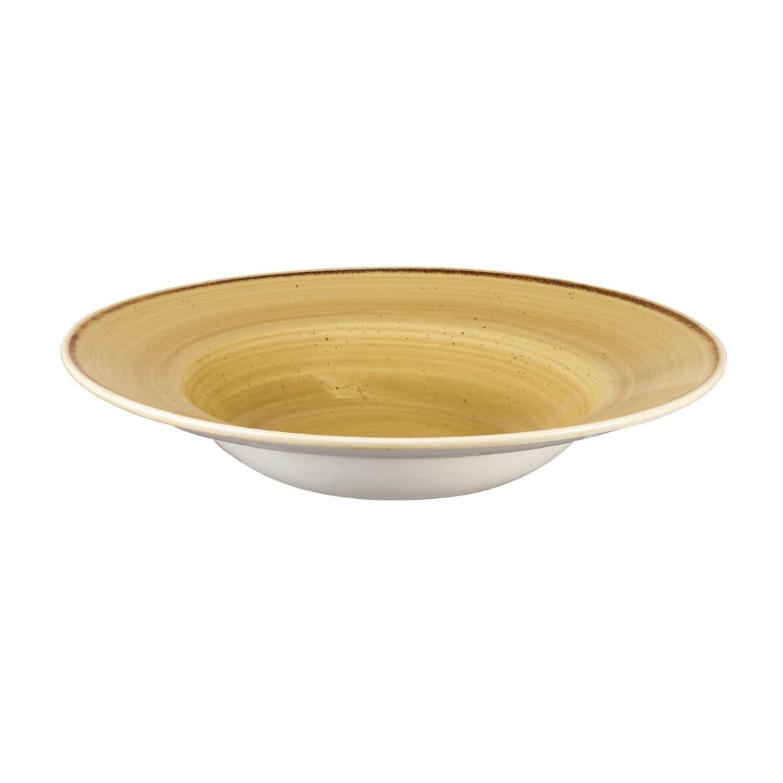 Churchill Stonecast Round Wide Rim Bowl Mustard Seed Yellow 240mm (Pack of 12) - DM469 Bowls Churchill