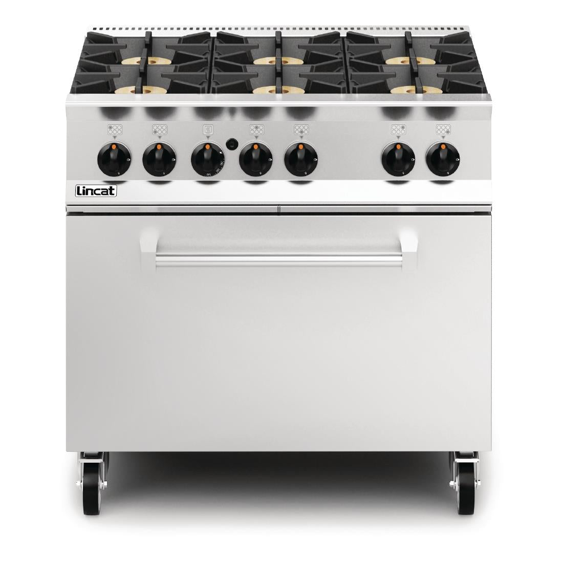 Lincat Opus 800 Natural Gas 6 Burner Range with Drop Down Door OG8002/N - DM503-N Lincat