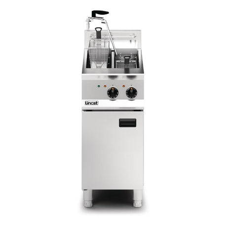 Lincat Opus 800 Twin Tank Twin Basket Free Standing Electric Filtration Fryer OE8105/OP - DM520 Freestanding Electric Fryers Lincat