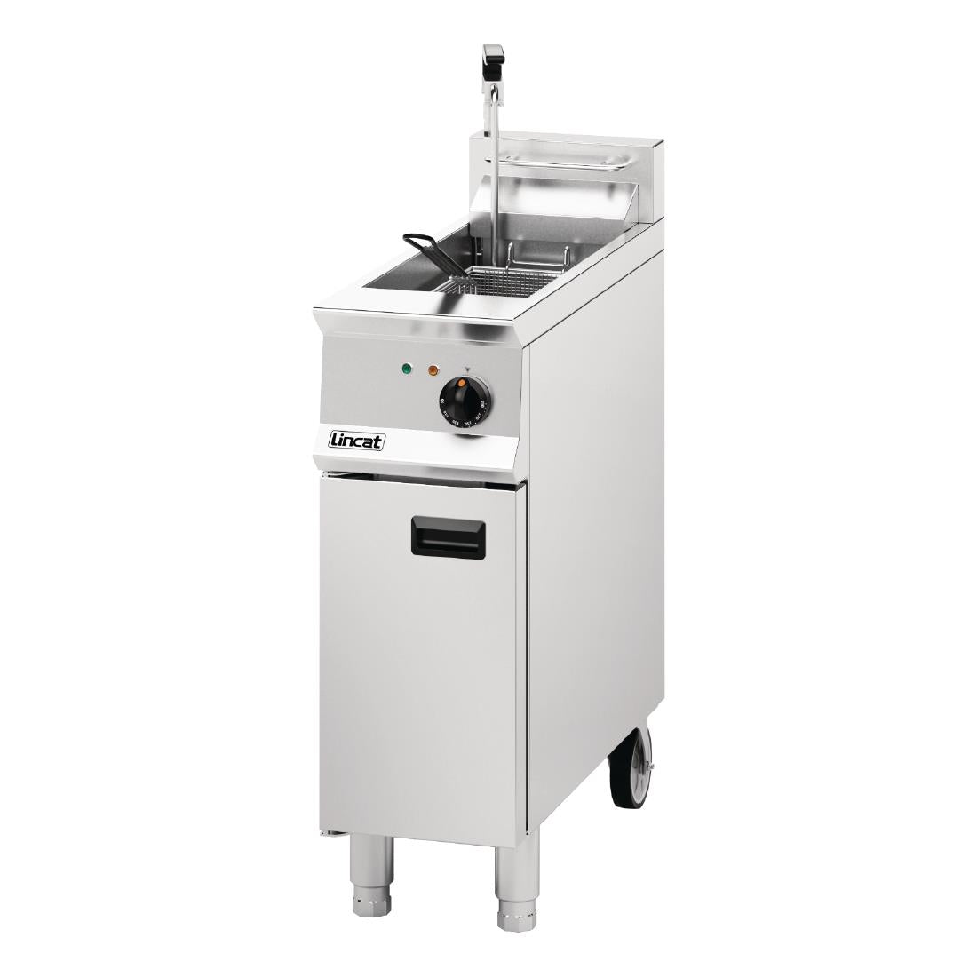Lincat Opus 800 Single Tank Single Basket Free Standing Electric Filtration Fryer OE8112/OP - DM525 Freestanding Electric Fryers Lincat