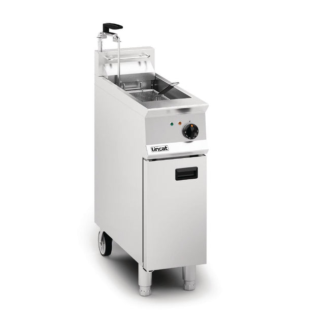 Lincat Opus 800 Single Tank Single Basket Free Standing Electric Filtration Fryer OE8112/OP - DM525 Freestanding Electric Fryers Lincat