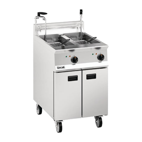 Lincat Opus 800 Twin Tank Twin Basket Free Standing Electric Filtration Fryer OE8113/OP2 - DM528 Freestanding Electric Fryers Lincat