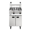 Lincat Opus 800 Twin Tank Twin Basket Free Standing Electric Filtration Fryer OE8113/OP2 - DM528 Freestanding Electric Fryers Lincat