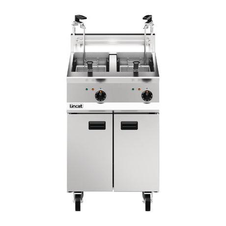 Lincat Opus 800 Twin Tank Twin Basket Free Standing Electric Filtration Fryer OE8113/OP2 - DM528 Freestanding Electric Fryers Lincat