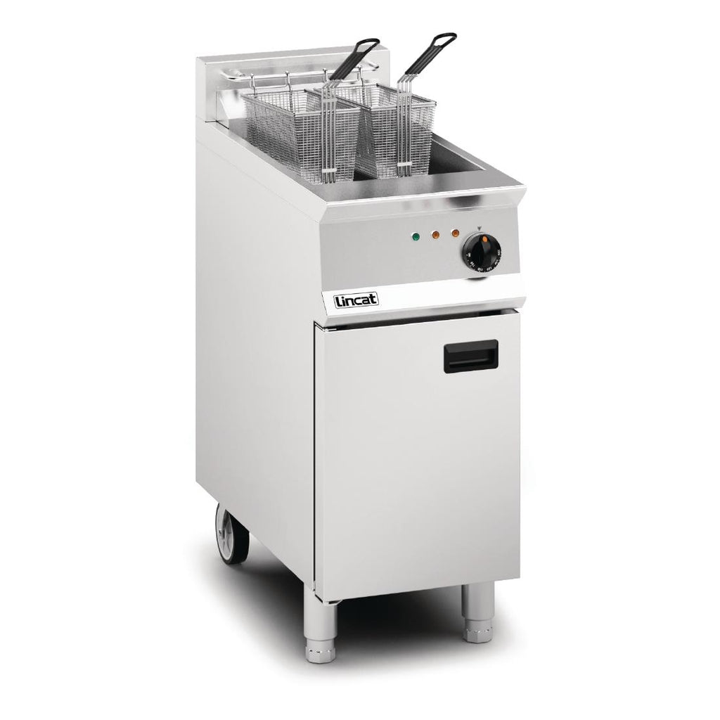 Lincat Opus 800 Single Tank Twin Basket Free Standing Electric Fryer OE8114 - DM529 Freestanding Electric Fryers Lincat