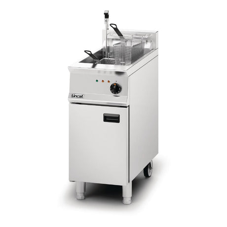 Lincat Opus 800 Single Tank Twin Basket Free Standing Electric Filtration Fryer OE8114/OP - DM530 Freestanding Electric Fryers Lincat