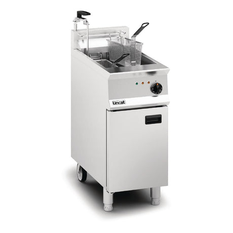 Lincat Opus 800 Single Tank Twin Basket Free Standing Electric Filtration Fryer OE8114/OP - DM530 Freestanding Electric Fryers Lincat
