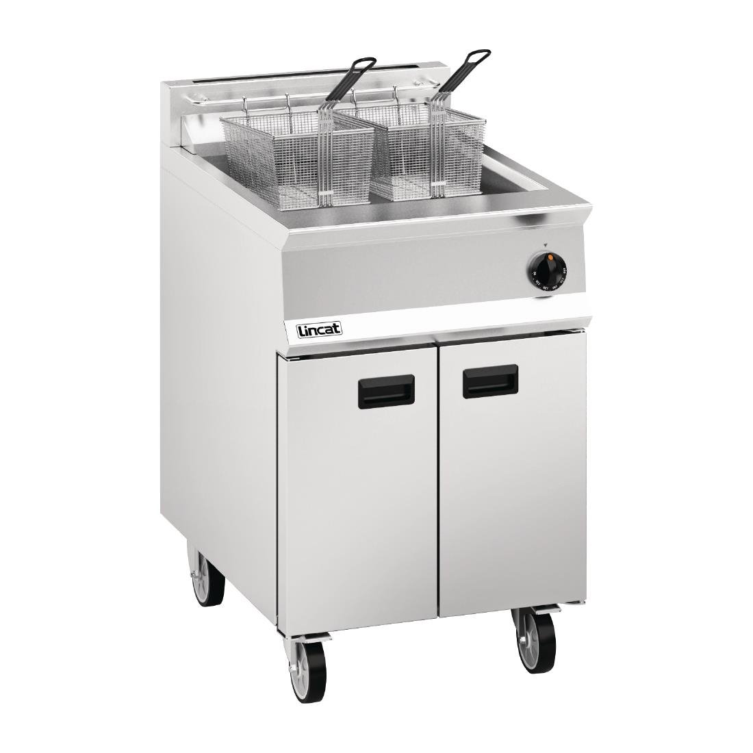 Lincat Opus 800 Single Tank Twin Basket Free Standing Propane Gas Fryer 600mm OG8107 - DM534-P Freestanding Gas Fyers Lincat