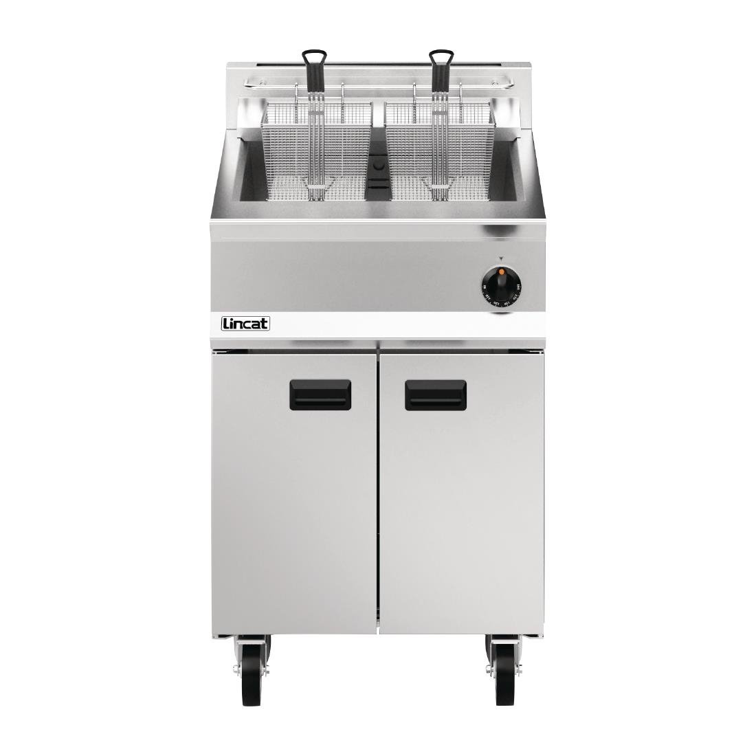 Lincat Opus 800 Single Tank Twin Basket Free Standing Propane Gas Fryer 600mm OG8107 - DM534-P Freestanding Gas Fyers Lincat