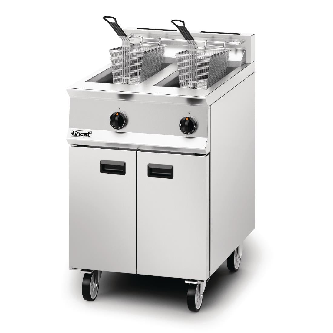Lincat Opus 800 Twin Tank Twin Basket Free Standing Natural Gas Fryer OG8111 - DM538-N Freestanding Gas Fyers Lincat