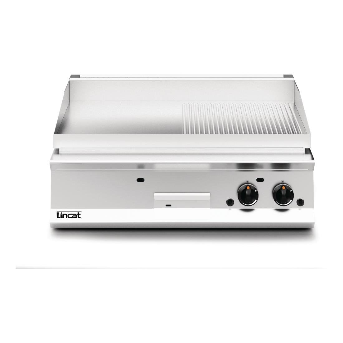 Lincat Opus 800 Half Ribbed Propane Gas Griddle OG8202/R/P - DM547-P Lincat
