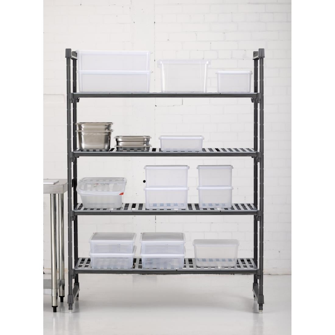 Cambro Camshelving Basics Plus 4 Tier Shelving Starter Unit 1830 x 1375 x 610mm - DM775 Cambro