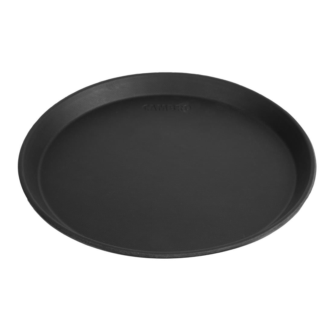 Cambro Camtread Fibreglass Round Non-Slip Tray Black 280mm - DM780 Cambro
