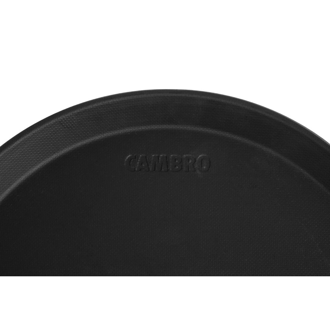Cambro Camtread Fibreglass Round Non-Slip Tray Black 280mm - DM780 Cambro
