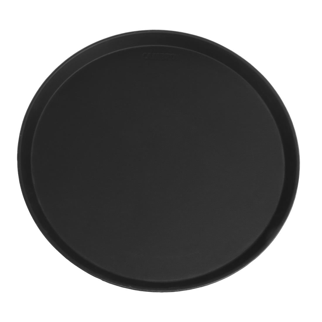 Cambro Camtread Fibreglass Round Non-Slip Tray Black 405mm - DM782 Cambro