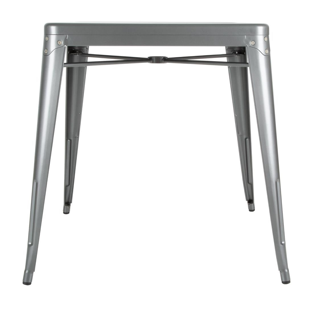 Bolero Bistro Square Steel Table Gun Metal 668mm - DM904 Steel Tables Bolero