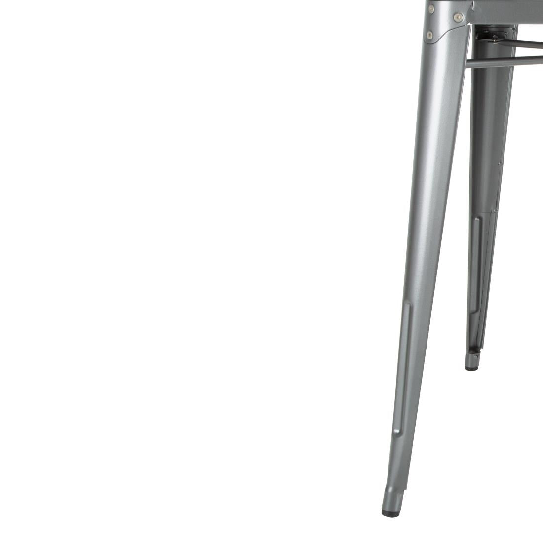 Bolero Bistro Square Steel Table Gun Metal 668mm - DM904 Steel Tables Bolero