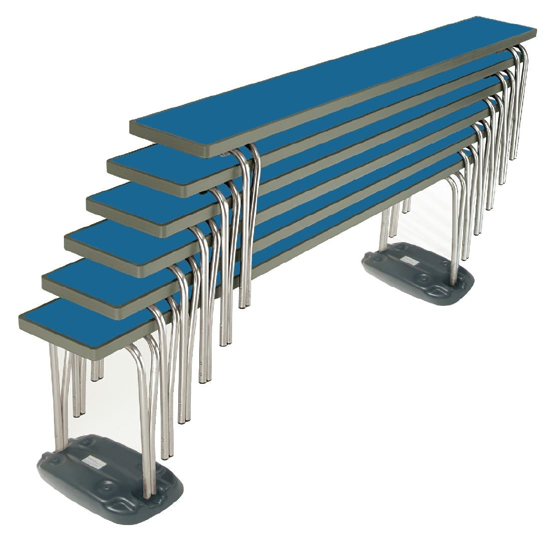 Gopak Contour Stacking Bench Blue 6ft - DM946 Benches Gopak