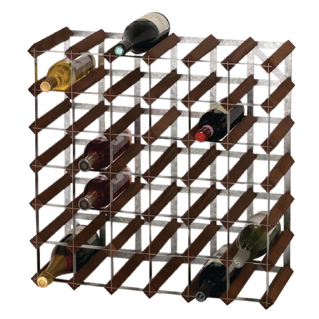 Wine Rack Dark Wood 42 Bottle - DN634 Traditional Wine Racks