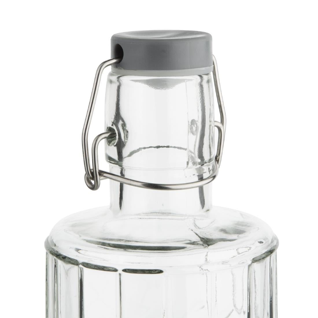 Olympia Geo Glass Water Bottle with Stopper 380ml (Pack of 6) - DN818 Jugs, Pitchers, Decanters & Carafes Olympia