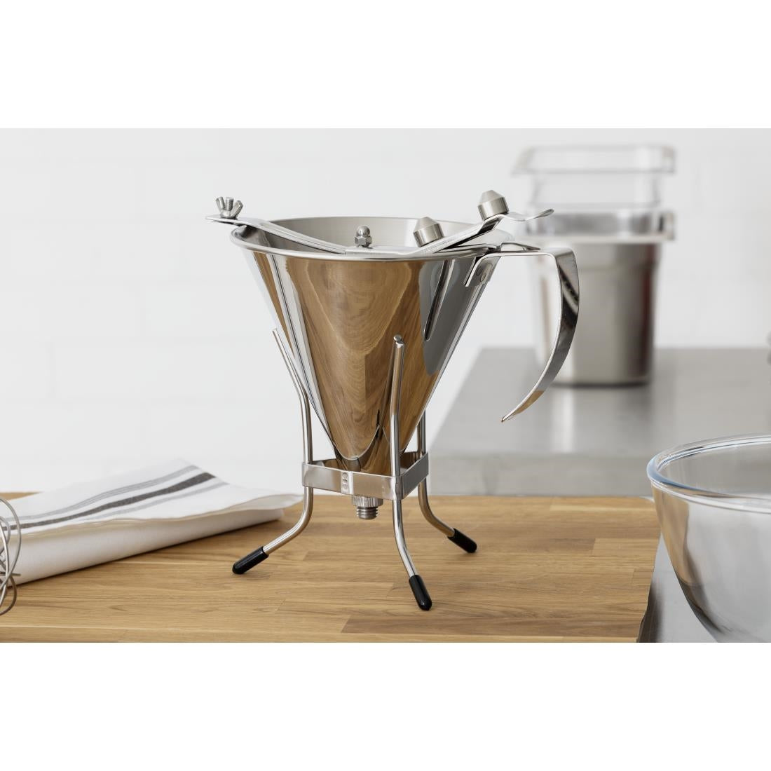 De Buyer Stainless Steel Automatic Piston Funnel 1.5ltr - DN906 De Buyer