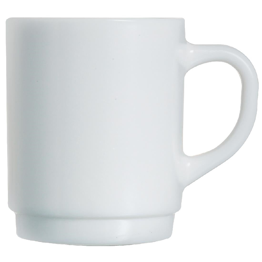 Arcoroc Opal Stackable Mugs 290ml (Pack of 6) - DP076 Arcoroc Crockery Arcoroc