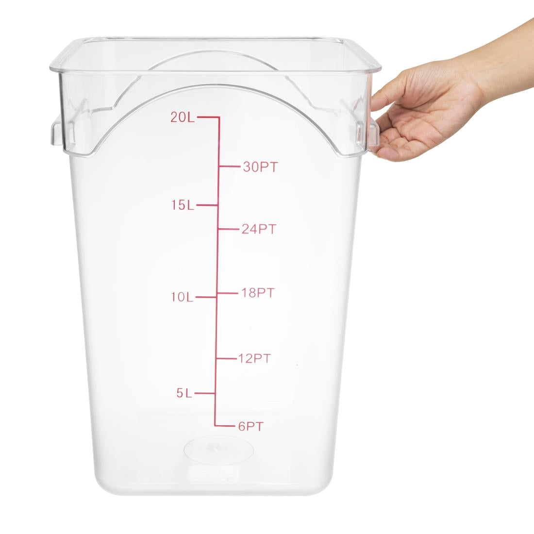 Hygiplas Polycarbonate Square Storage Container 20Ltr - DP130 Hygiplas