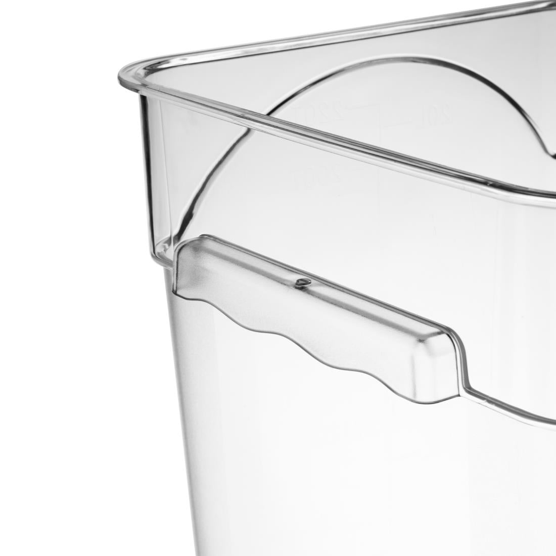 Hygiplas Polycarbonate Square Storage Container 20Ltr - DP130 Hygiplas