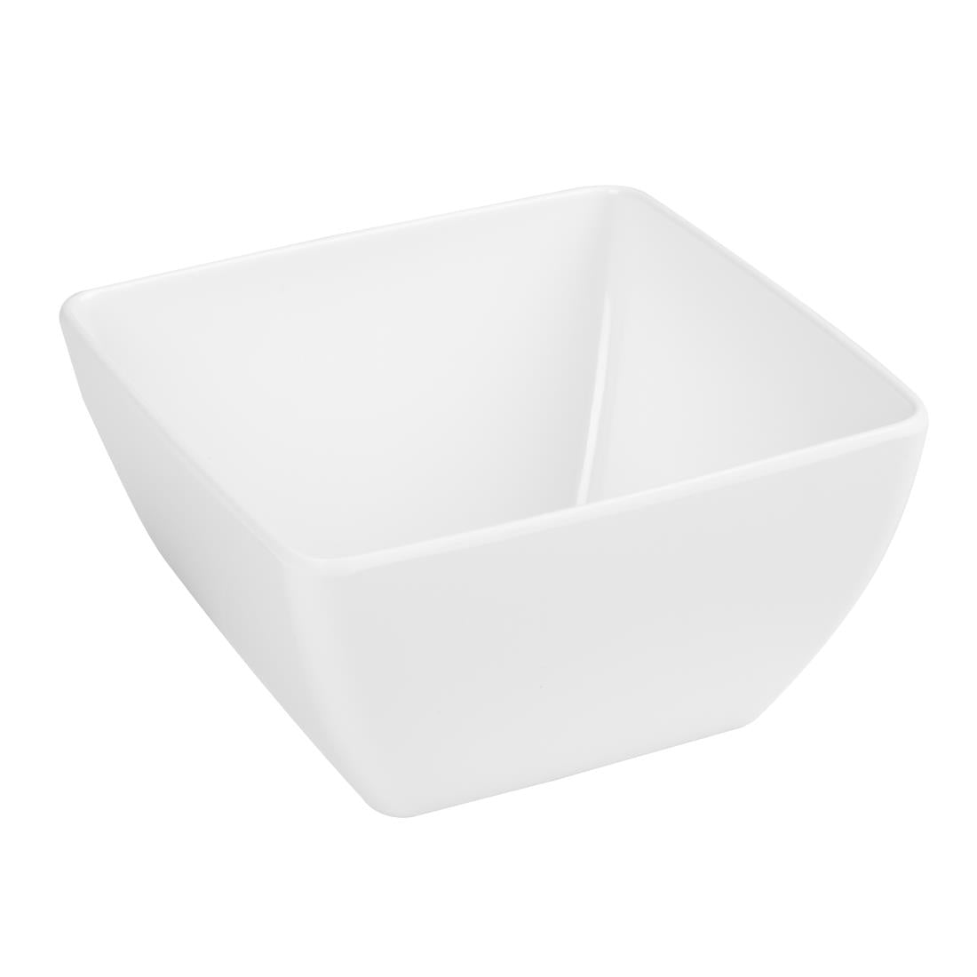 Olympia Kristallon Curved White Melamine Bowl 8" - DP144 Olympia