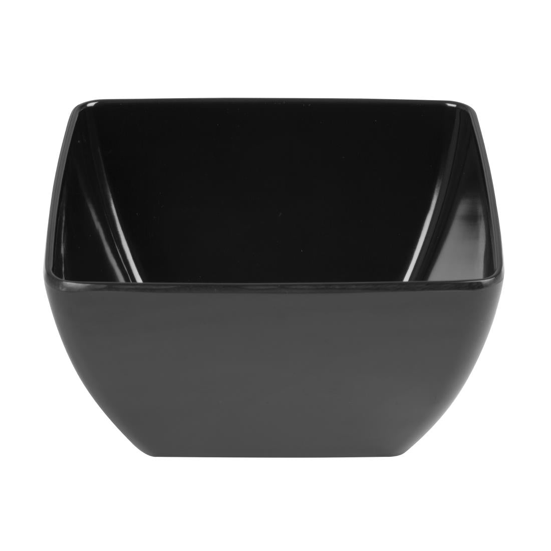 Olympia Kristallon Curved Black Melamine Bowl 8" - DP146 Olympia