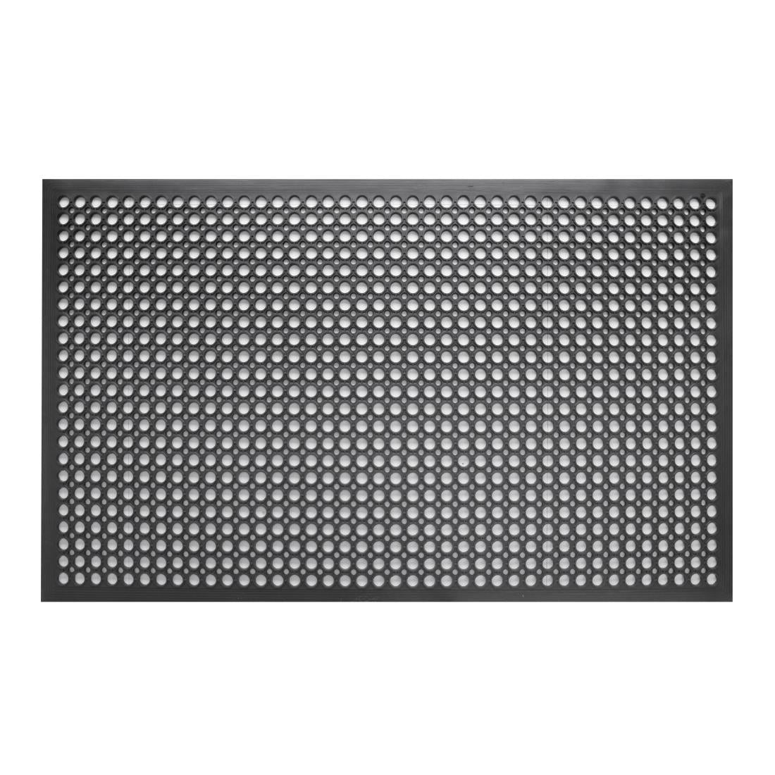 Jantex Rubber Anti Fatigue Anti Slip Floor Safety Mat Black 1500 x 900mm - DP206 Jantex