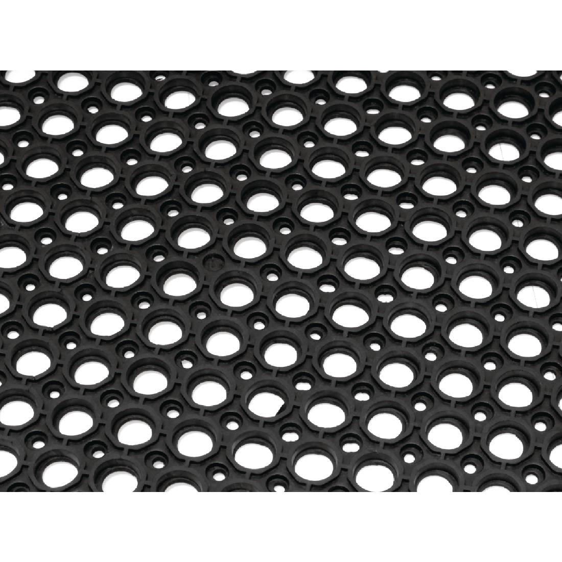 Jantex Rubber Anti Fatigue Anti Slip Floor Safety Mat Black 1500 x 900mm - DP206 Jantex
