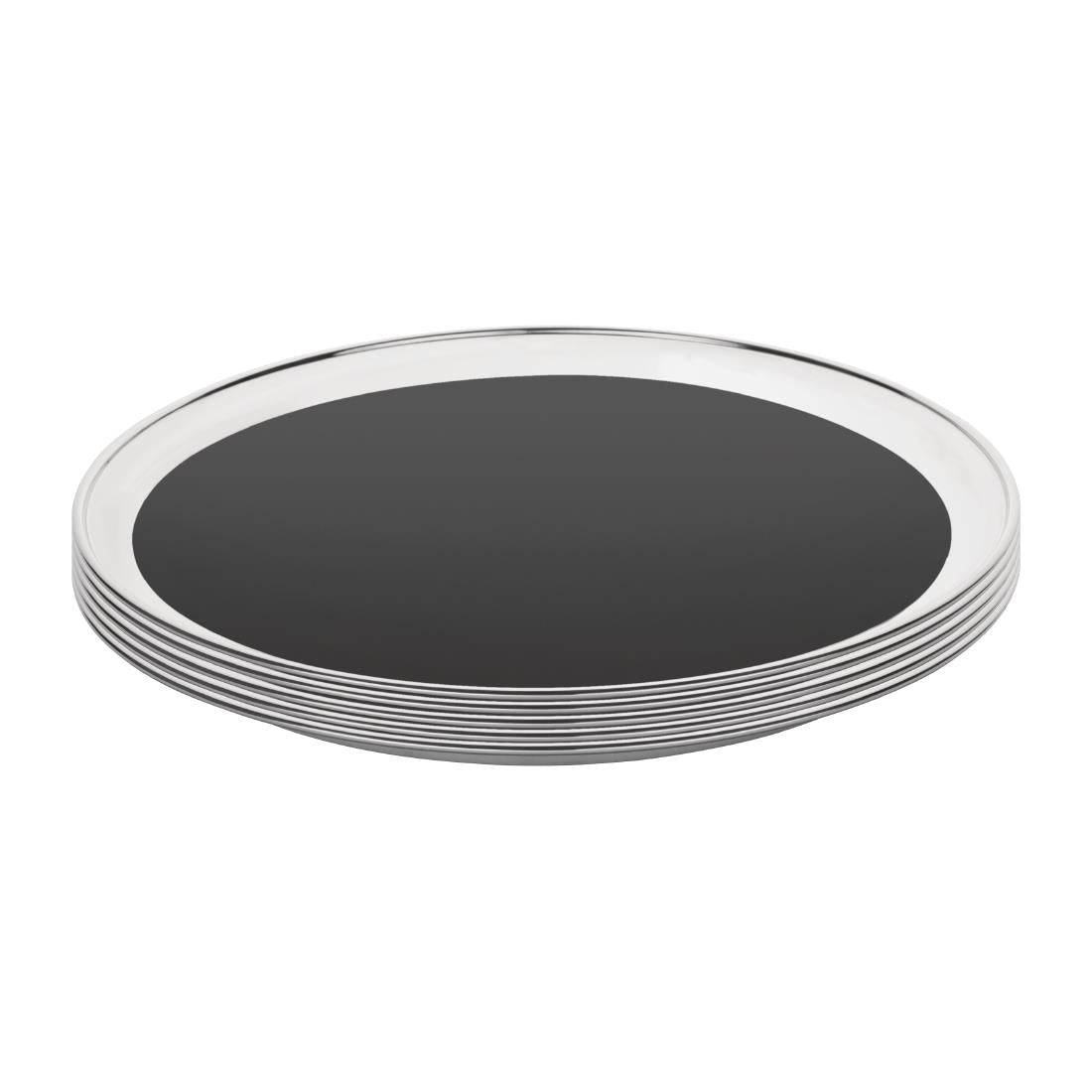 Olympia Stainless Steel Round Non-Slip Bar Tray 305mm - DP207 Olympia
