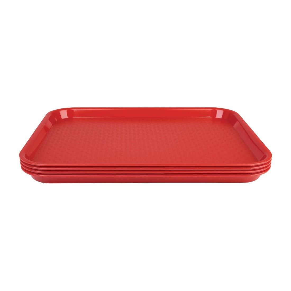 Olympia Kristallon Polypropylene Fast Food Tray Red Small 345mm - DP213 Olympia