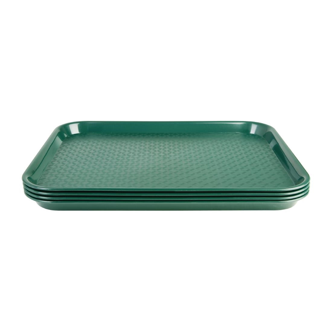 Olympia Kristallon Small Polypropylene Fast Food Tray Green 345mm - DP214 Olympia