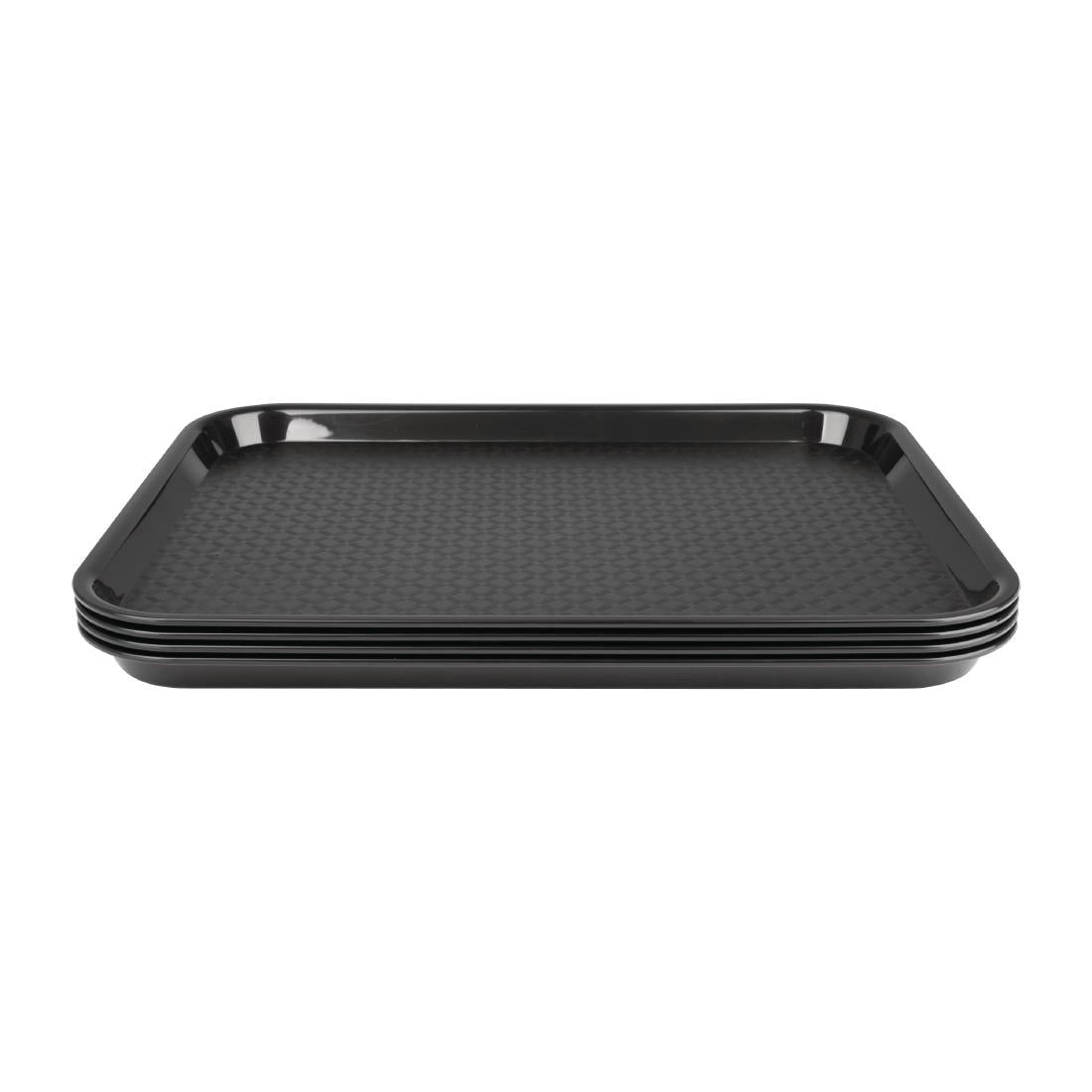 Olympia Kristallon Polypropylene Fast Food Tray Black Small 345mm - DP216 Olympia