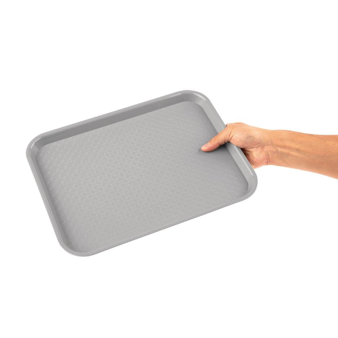 Olympia Kristallon Polypropylene Fast Food Tray Grey Small 345mm - DP217 Olympia