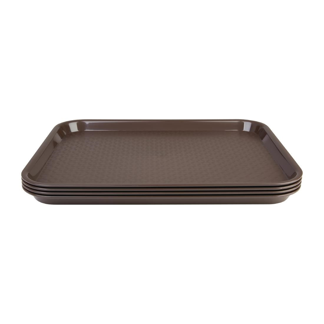 Olympia Kristallon Small Polypropylene Fast Food Tray Brown 345mm - DP218 Olympia