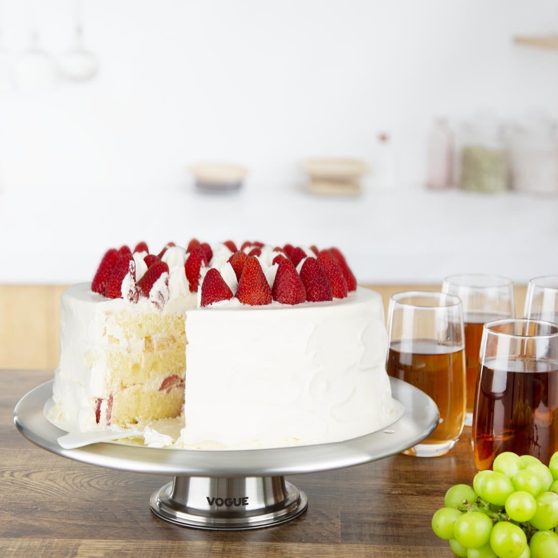 Vogue St/St Rotating Cake Stand 30cm - DP238 Vogue