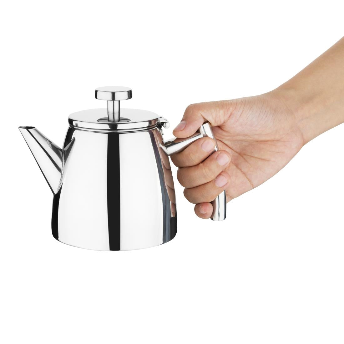 Olympia Conical Insulated Stainless Steel Teapot with Filter 350ml - DP600 Olympia