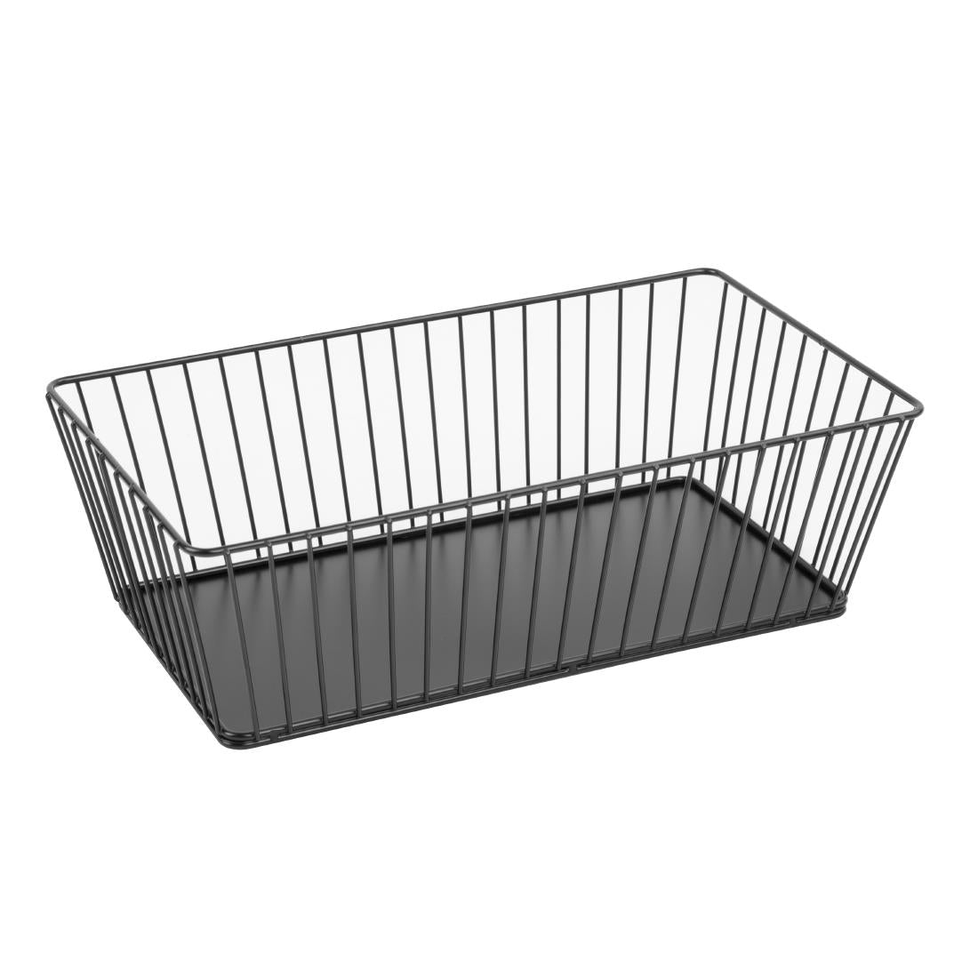 Olympia Wire Food Display Tray Rectangular Black 330x190x100mm - DP671 Olympia
