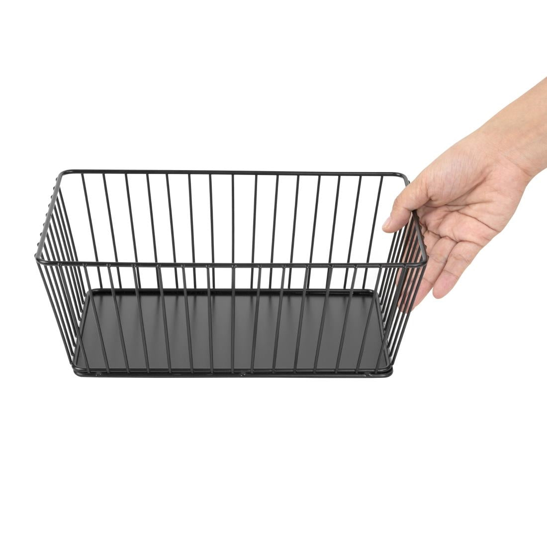 Olympia Wire Food Display Tray Rectangular Black 280x180x100mm - DP672 Olympia