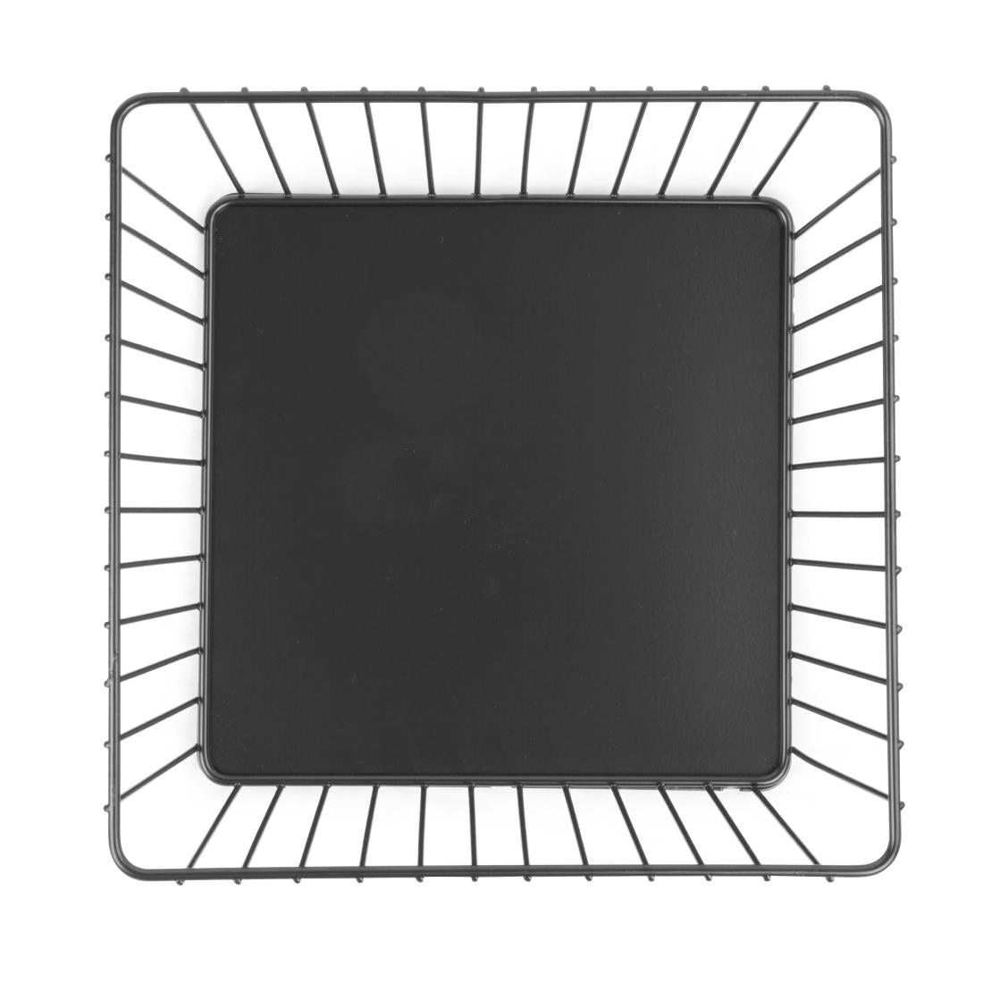 Olympia Wire Food Display Tray Square Black 230x230x100mm - DP674 Olympia