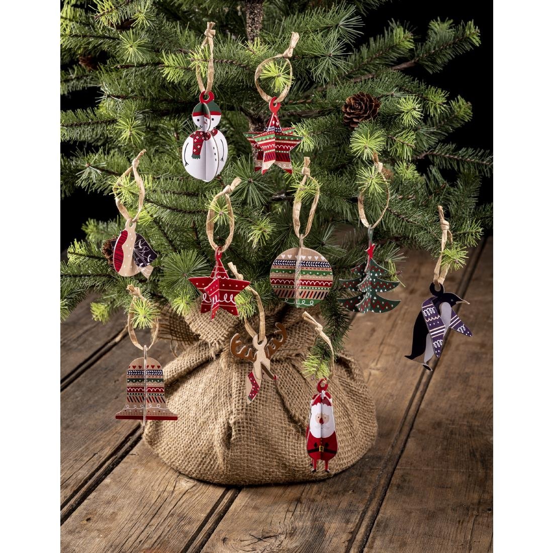 Swantex Kraft Frosted Holly Christmas Crackers 12" (Pack of 50) - DP690 Swantex