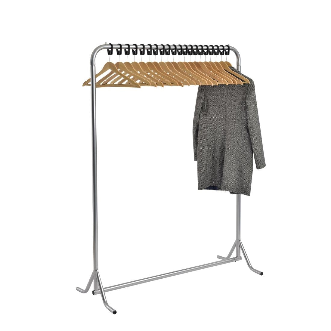 Meeting Room Coat Rack with 20 wood Hangers - DP711 Commercial Hangers
