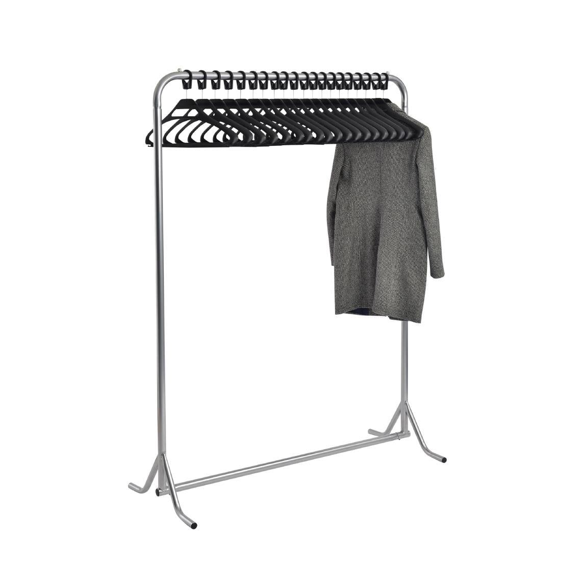 Meeting Room Coat Rack with 20 Black Hangers - DP712 Commercial Hangers